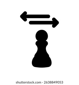 Symbol of a Strategic Player or Piece Exchange in a Game