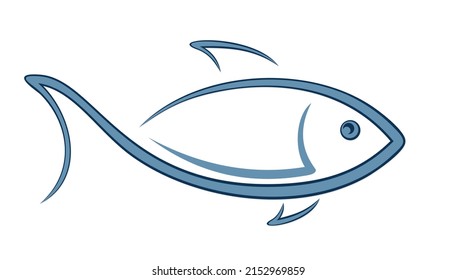 The symbol of stylized blue fish.