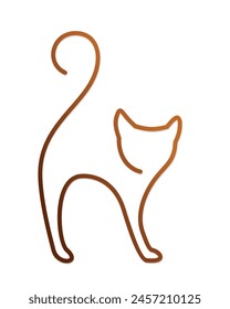 The symbol of a stylized cat.
