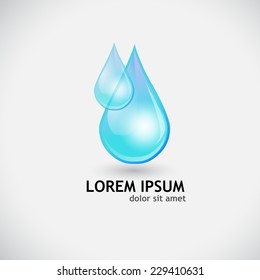 symbol of a stylized drop of water. Vector