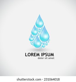 symbol of a stylized drop of water. Vector 