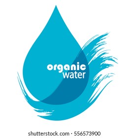 symbol of a stylized drop of water. Vector