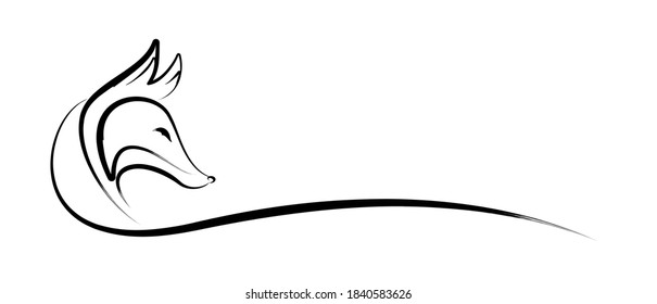 A symbol of a stylized  fox.