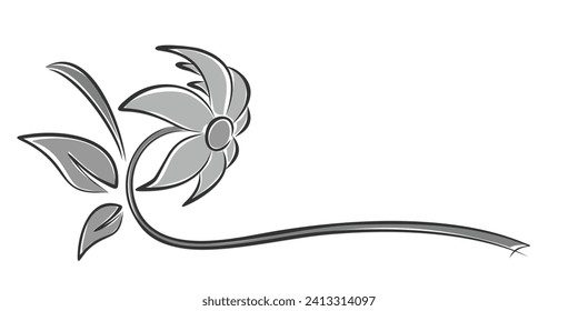 The symbol of a stylized garden flower.
