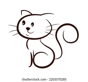 The symbol of stylized kitty. 