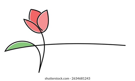 El símbolo de una estilizada flor roja.
