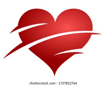 Symbol of the stylized red heart.