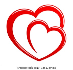 Symbol of the stylized red heart.