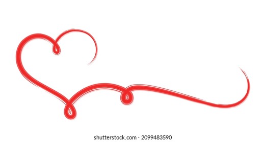 Símbolo del estilizado corazón rojo.