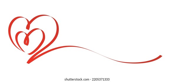Símbolo del estilizado corazón rojo.