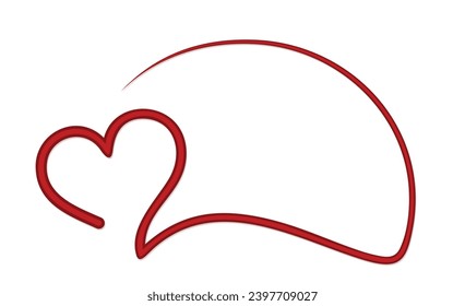 The symbol of stylized red heart.
