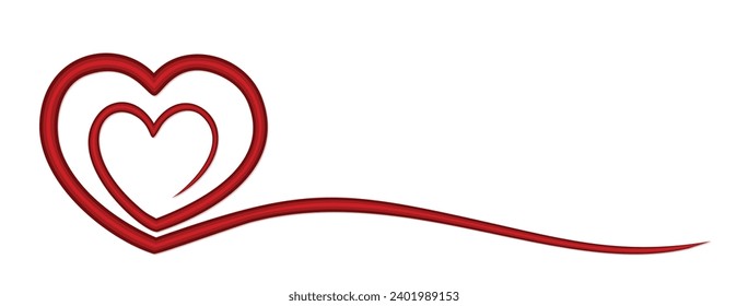 The symbol of stylized red hearts.
