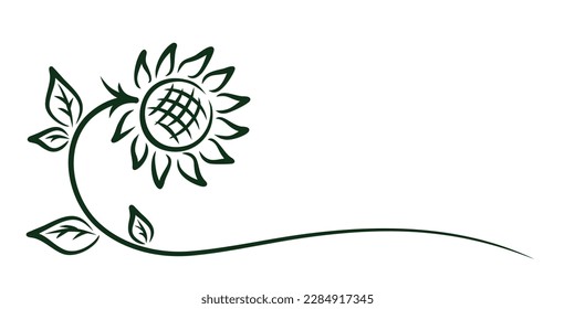 Das Symbol einer stylisierten Sonnenblume.
