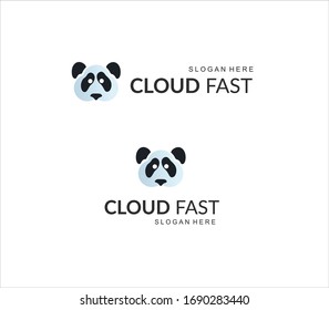 The symbol is suitable for a company associated with a cloud data warehouse. The image of a panda in the form of a cloud.