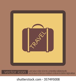 symbol of a suitcase for travel. Travel Bag