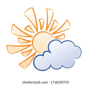 Ein Symbol der Sommersonne und -wolke.