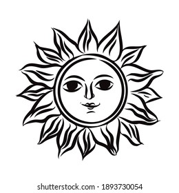 Symbol of the sun in ethnic Russian style a vector. slavic symbol of the sun vector illustration