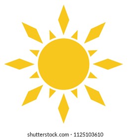 symbol sun Object white background