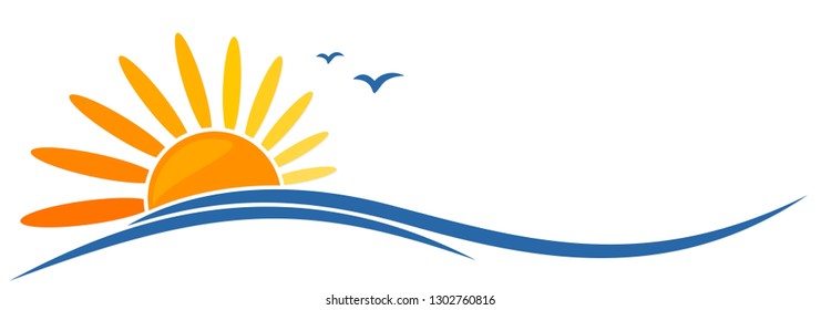 Symbol sun and sea.
