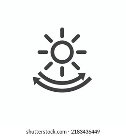 symbol of sunproof, sunproof icon, vector art.