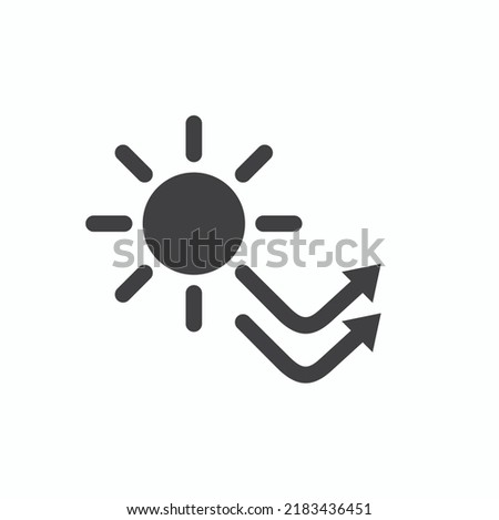 symbol of sunproof, sunproof icon, vector art.