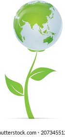 Symbol sustainable development of the world eco friendly