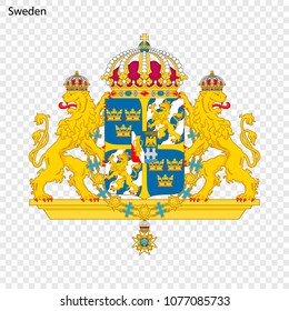 Symbol of Sweden. National emblem