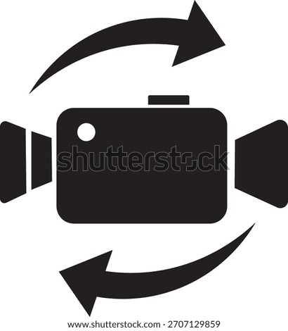 Symbol for switching between video camera views.