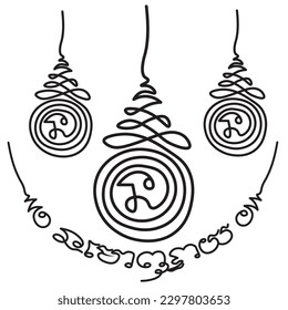 Symbol Talisman,Thai ancient traditional tattoo name in thai language is yant Na mettra.Hindu or Buddhist sign representing path to enlightenment. Yantras Tattoo icon