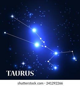 Symbol Taurus Zodiac Sign Vector Illustration Stock Vector (Royalty ...