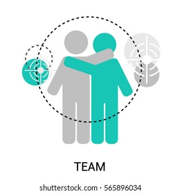 Symbol of Team, Teamwork, community member, partnership. Crowd of people icon silhouettes vector. Social icon. Flat style design. Modern vector icon concept for Website Element, Mobile websites, Apps.