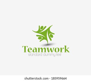 Symbol of Teamwork, isolated vector design 