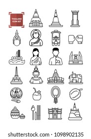 The symbol of Thailand Line Set