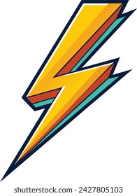 Symbol of thunderbolt vector design art