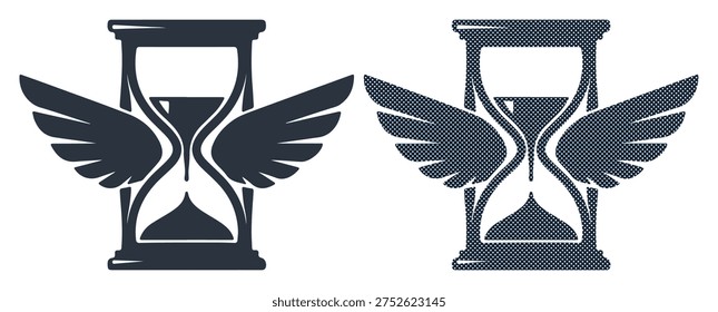 Symbol of time passing, eternity, life cycle. Concept of time management.