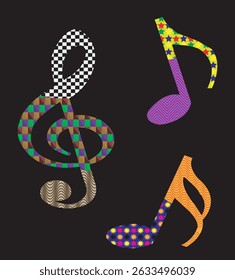 symbol tone image with colorful pattern