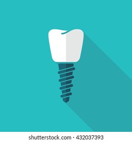 The Symbol Of Tooth Restoration. A Dental Implant