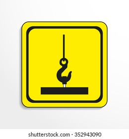 Symbol. Towing cargo. Vector icon.