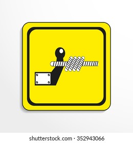 Symbol. Towing rope. Vector icon.