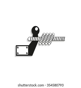 Symbol. Towing rope. Vector icon.