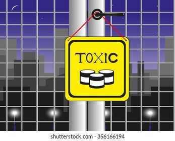 Symbol. Toxic waste. Vector icon.
