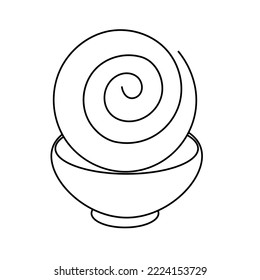 Symbol of traditional Indian dish chakli. Sign, logo illustration. Vector graphics