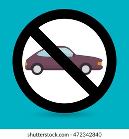 symbol transit car location vector illustration design