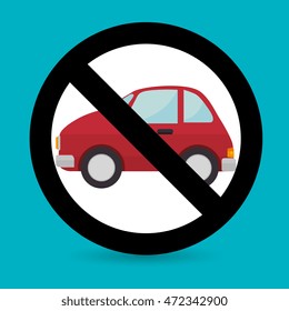 symbol transit car location vector illustration design