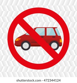 symbol transit car location vector illustration design