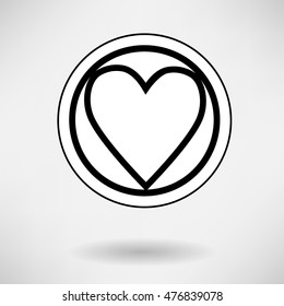Symbol of trinity. Icon force with lettering SACRED GEOMETRY. Isolated vector illustration. Trendy  element on blackboard background. Philosophy, spirituality, occultism, alchemy, death, magic. 
