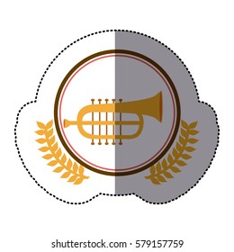 symbol trumpet icon stock, vector illustration image