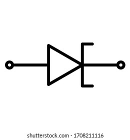 Icono de diodo de túnel de símbolo Diodo de túnel