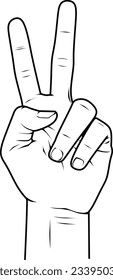 symbol two
finger for illustration object