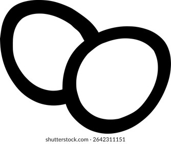 Símbolo de dois círculos entrelaçados que representam conexão, unidade ou infinito; comumente usado em logotipos, ícones e recursos de design gráfico de estoque.